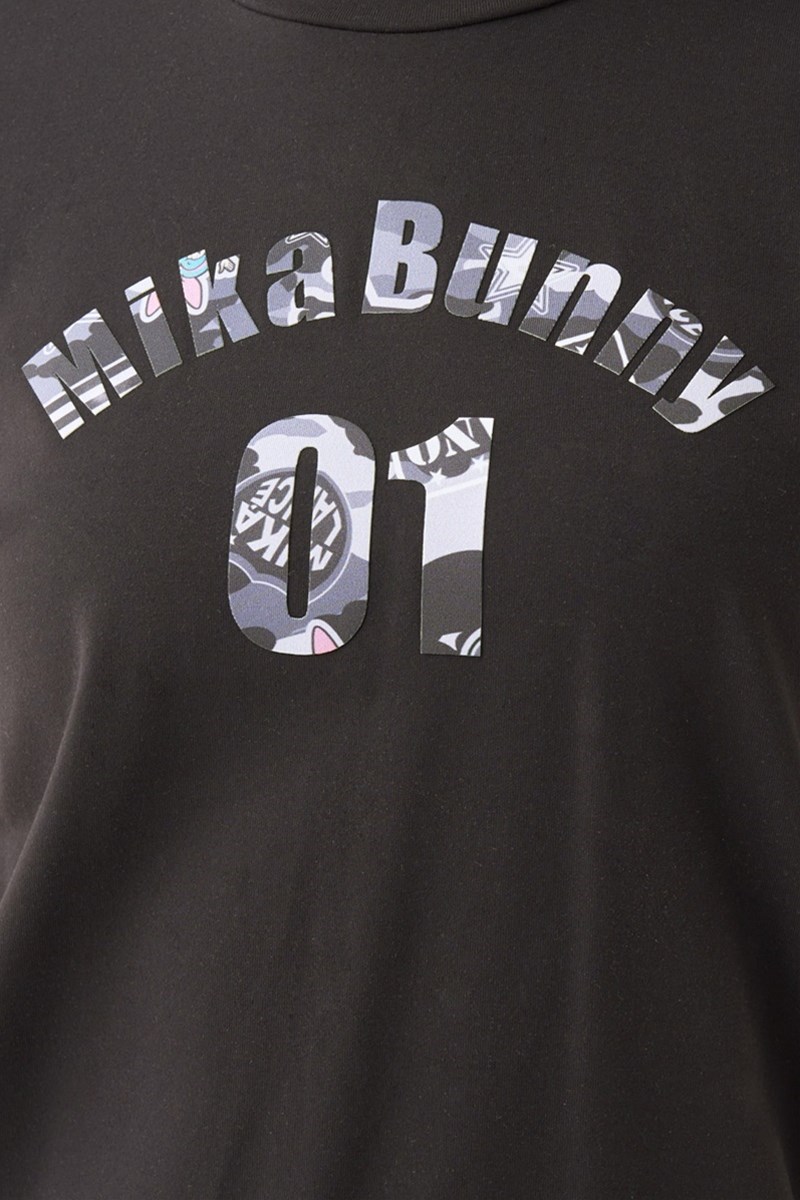 ユニセックスTシャツ ブラック/ミカバニーカモフラブラック