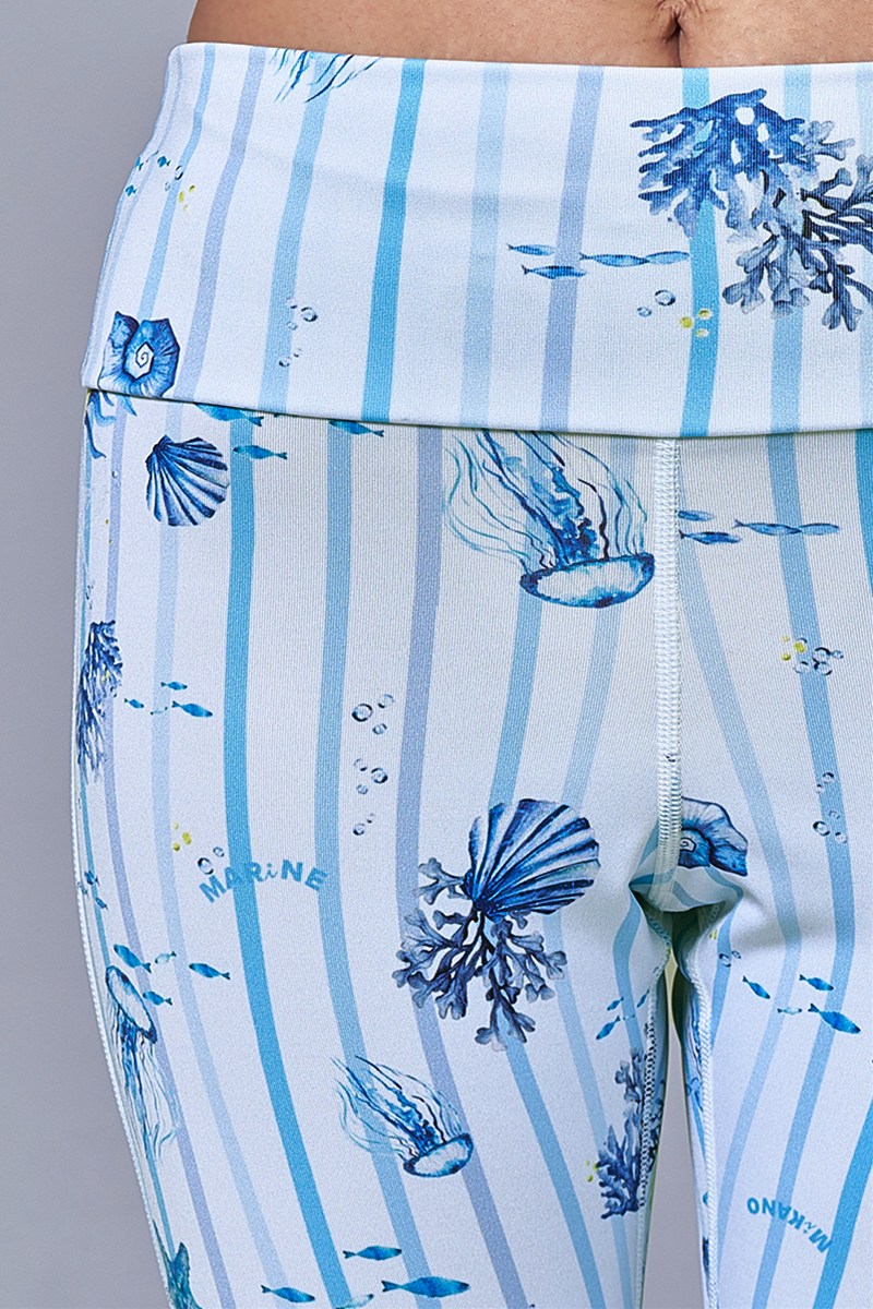 フィットネスウェア | カプリレギンス＊マリンブルー 【フリー