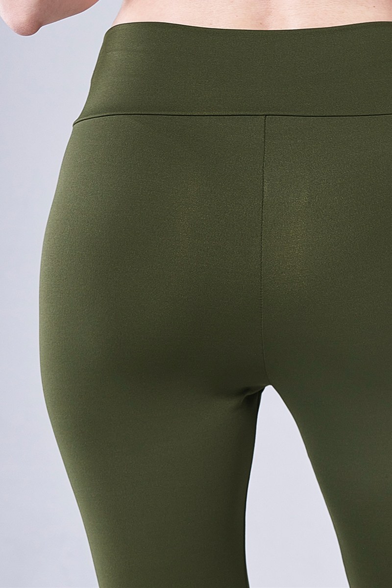 On オン Running Pants L レイヤード グリーン×グレー 美品 フィットネスウェア | 裾ギャザーロングレギンス＊アーミー