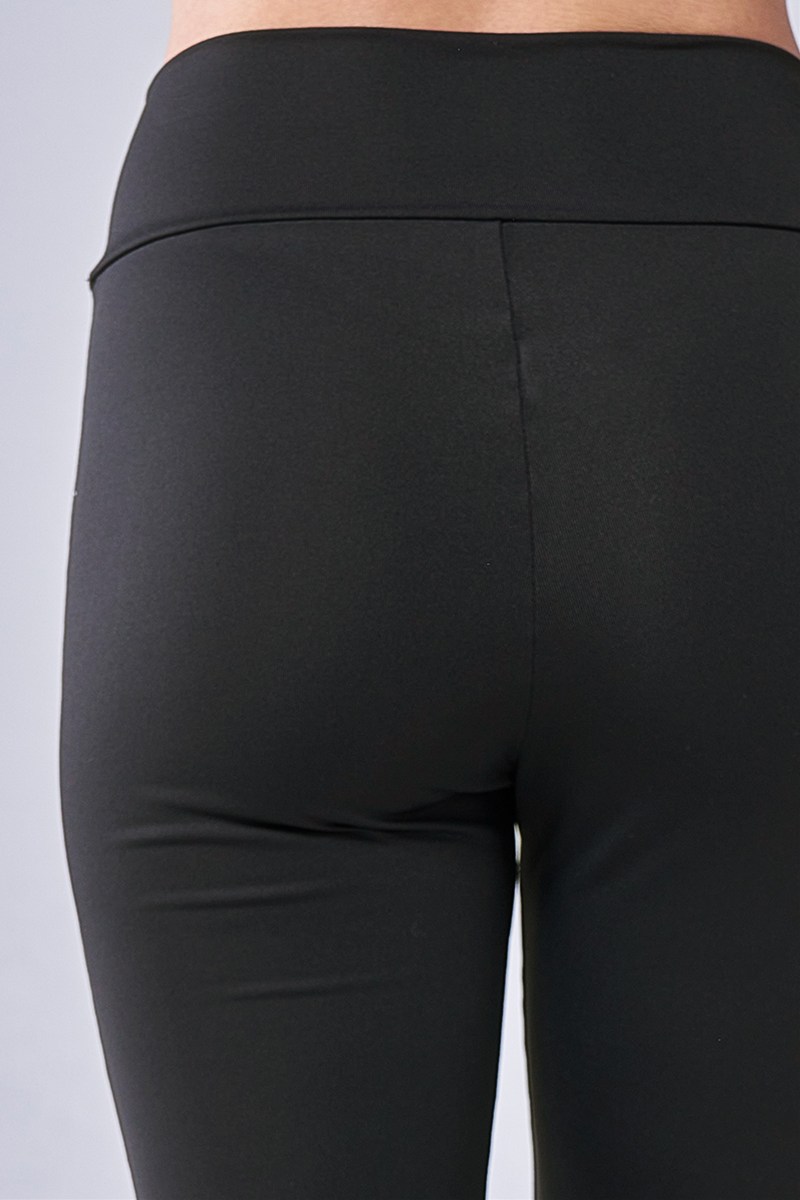 ミカノサイドギャザーコンパクトギャングスターパンツブラック