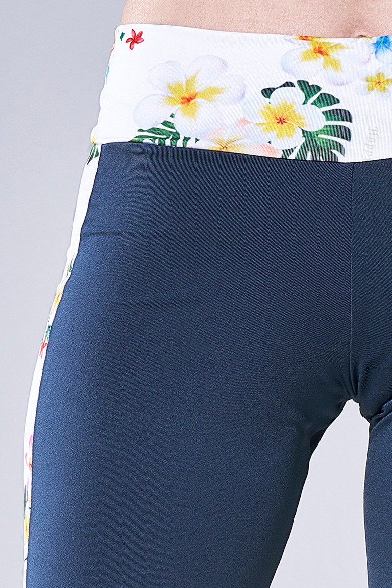 フィットネスウェア | サイド切替ブーツカットパンツ＊ネイビー 【S