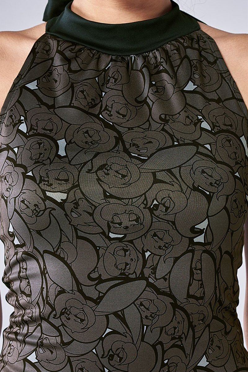 フィットネスウェア | ホルターネックロングトップス＊バニーブラック