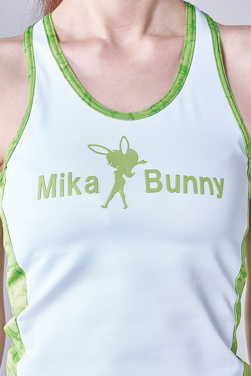 フィットネスウェア | サイド切替ベーシックタンクトップ＊ホワイト