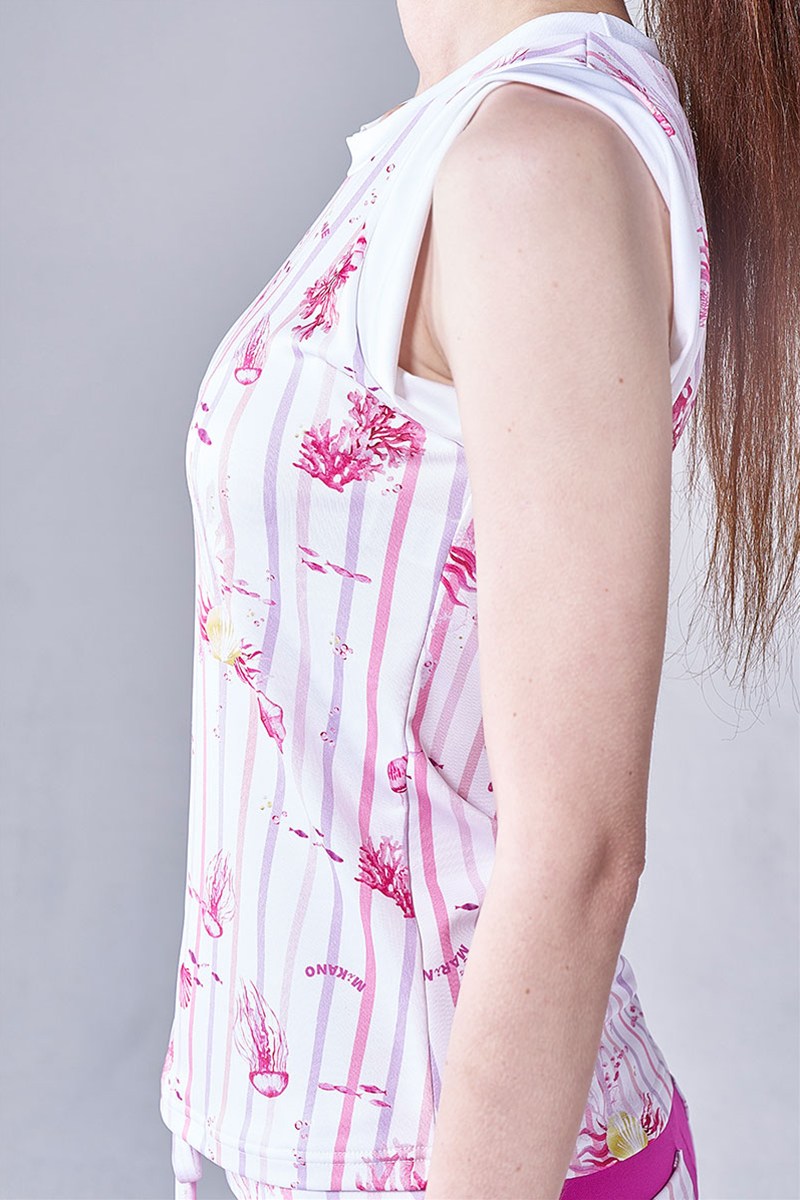 フィットネスウェア | 袖口ツイストデザインセミフィットタンクトップ