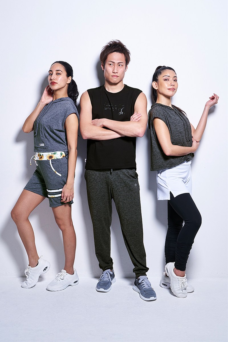 フィットネスウェア | フード付タンクトップ＊チャコールグレー