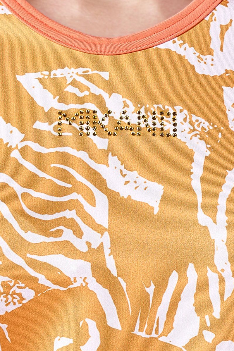 フィットネスウェア | ベーシックTシャツ（ラインストーン付）＊ゼブラ