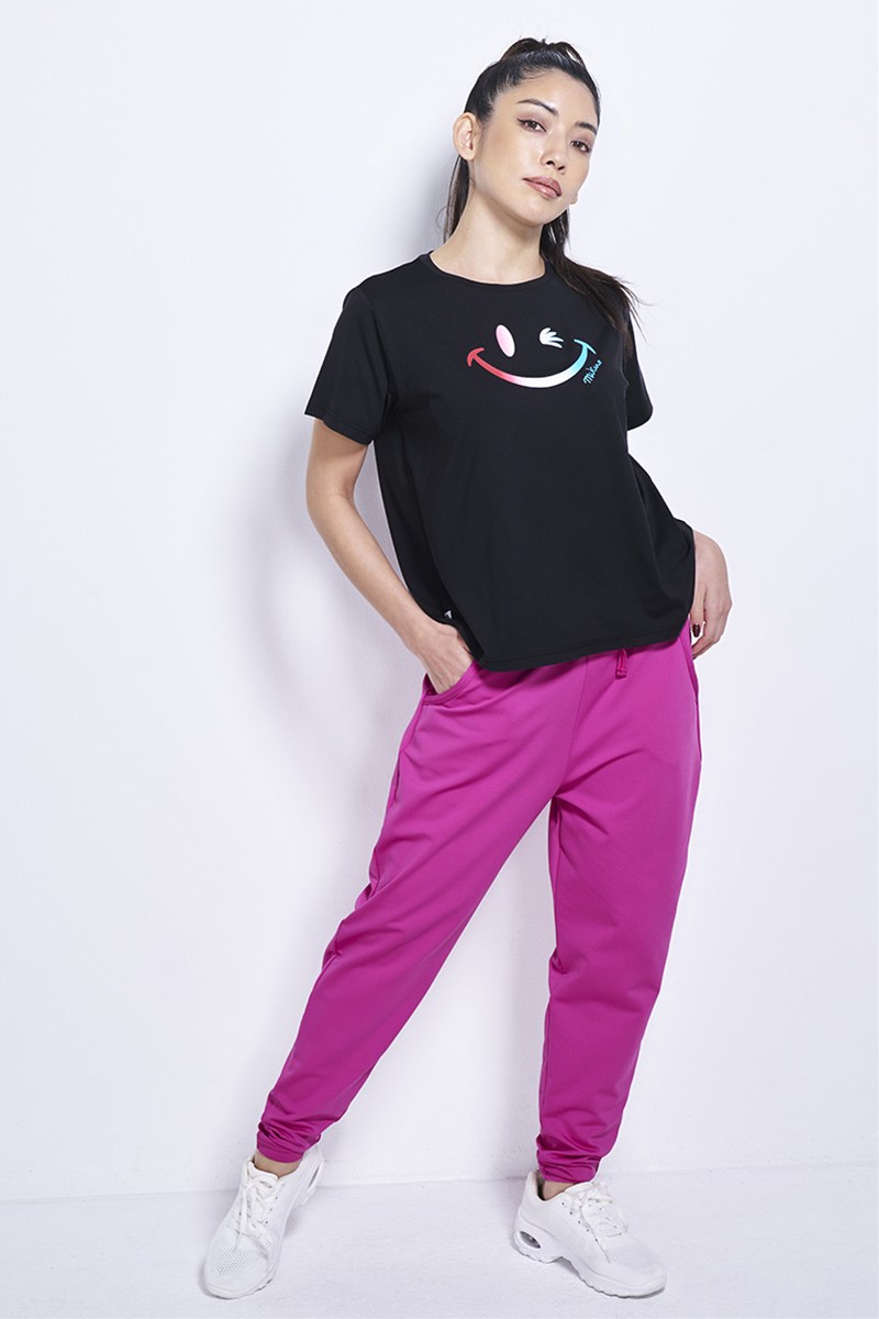 フィットネスウェア | エアリーTシャツ＊ブラック 【フリー