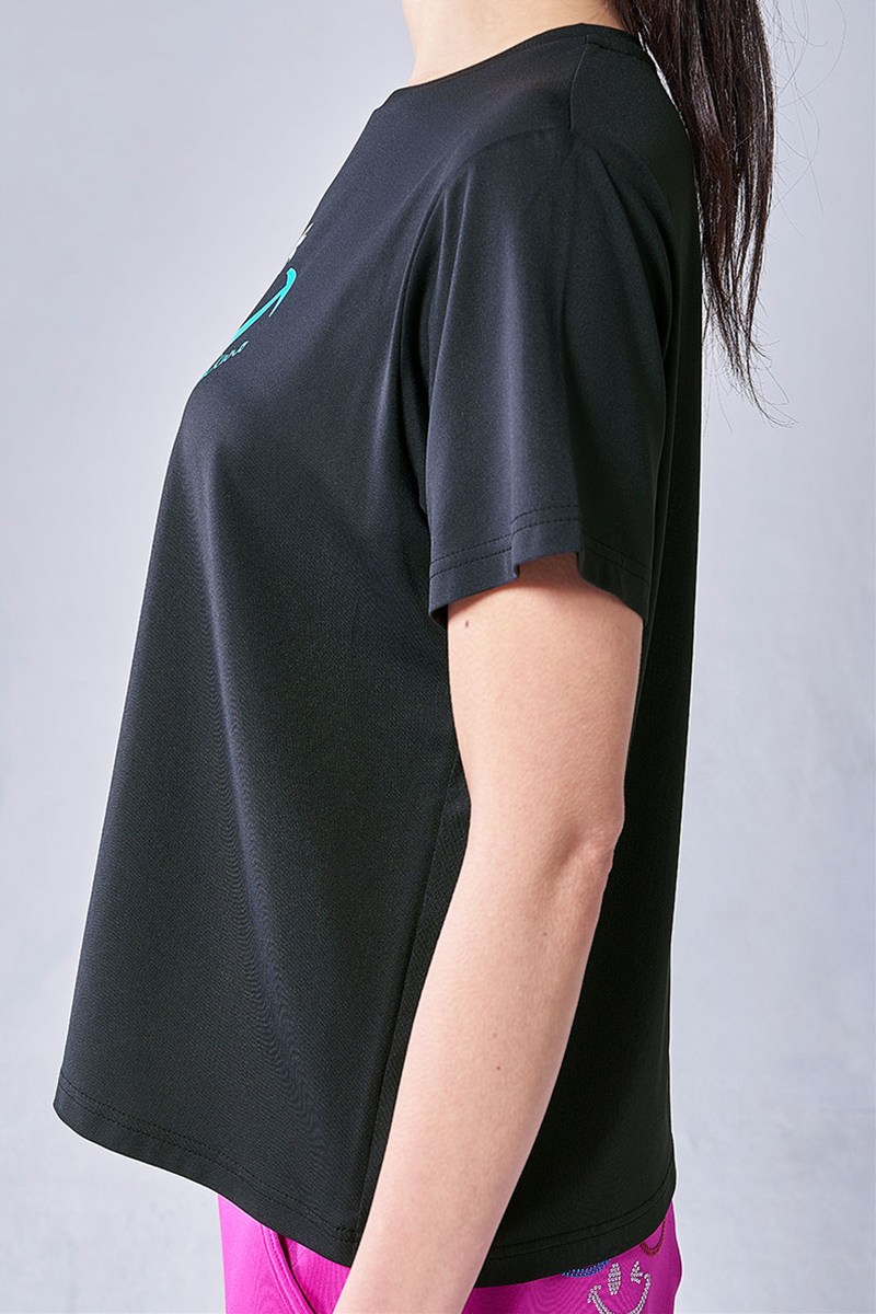 フィットネスウェア | エアリーTシャツ＊ブラック 【フリー