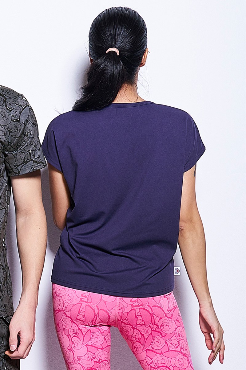 フィットネスウェア | エアリーTシャツ*ネイビー 【フリー フィットネスウェア | エアリーTシャツ*ネイビー 【フリー