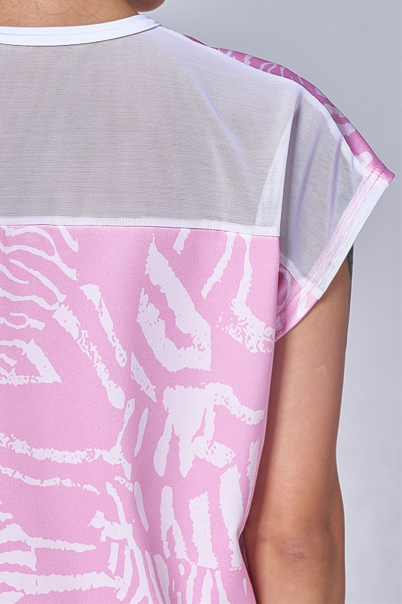 フィットネスウェア | バックメッシュ切替エアリーTシャツ