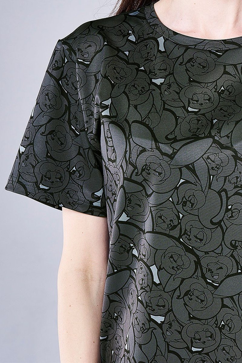 ユニセックスTシャツ バニーブラック