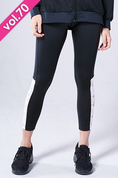 ALO YOGA凉感・UVカット 長袖レギンス風ジャケット ブラック M Alo Yoga（アロヨガ）の「ALO SEAMLESS CABLE KNIT HIGH-WAIST