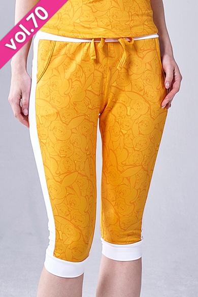 サイド切替ジョガーパンツ＊バニーオレンジ 【フリー】