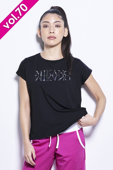 フィットネスウェア | エアリーTシャツ（メタリックロゴ付