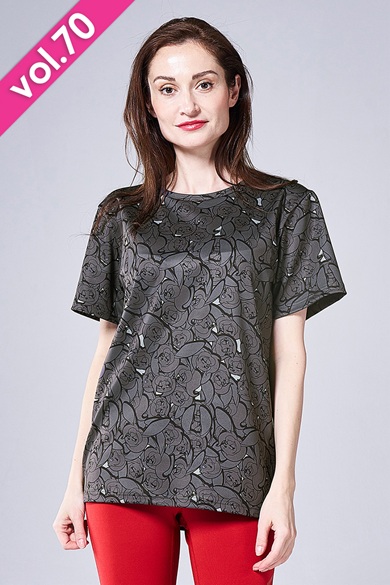 ユニセックスTシャツ バニーブラック