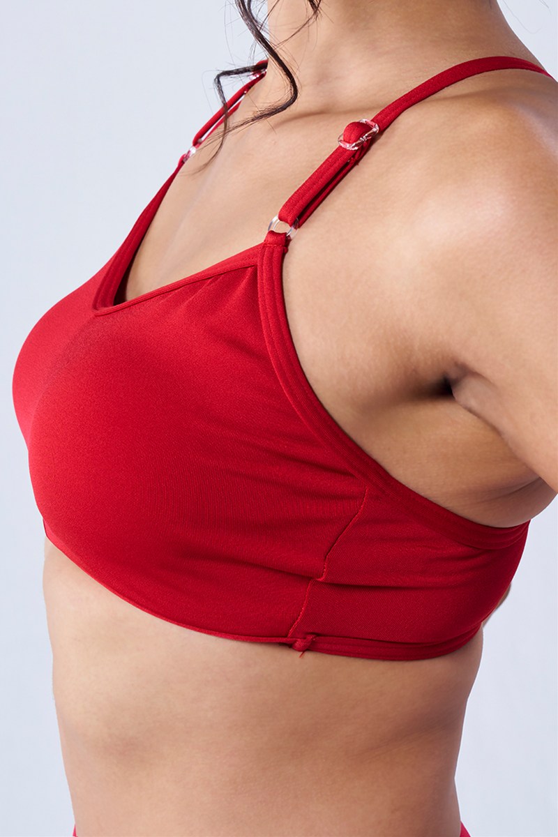 下着・アンダーウェア mika フィットネスウェア | アジャスター付ショートトップス＊レッド