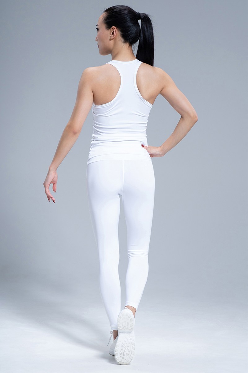 フィットネスウェア | ロングレギンス＊ホワイト 【M】 [Vol.71 61123