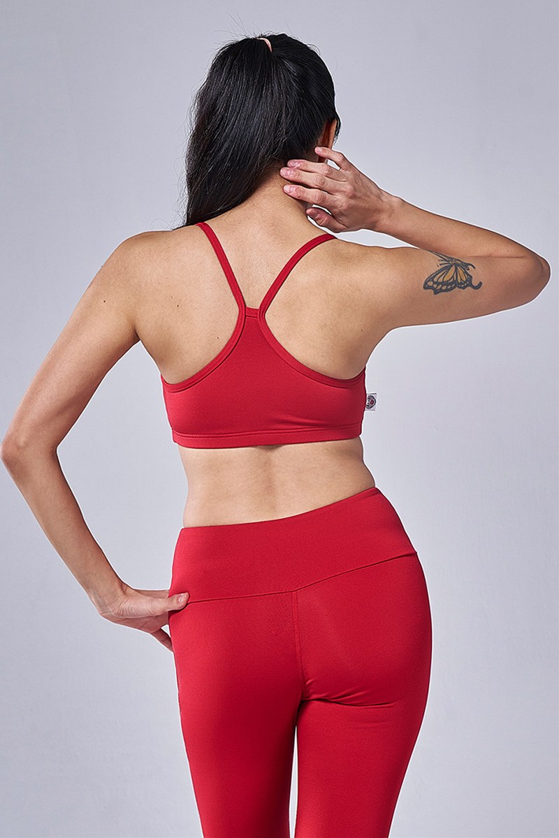 アジャスター付ショートトップス レッド