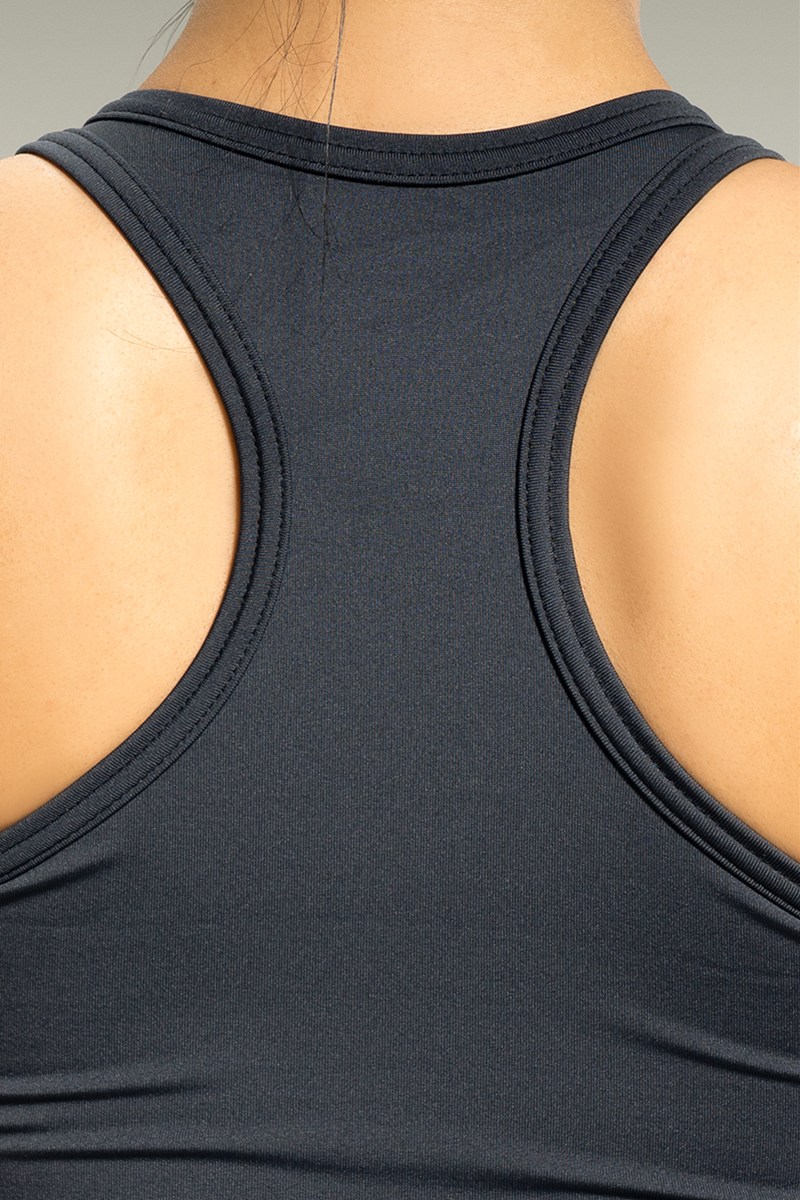 【プロフ必読】新品タンクトップ＆レギンスセットアップ④ フィットネスウェア | Yバックフィットタンクトップ＊ブラック