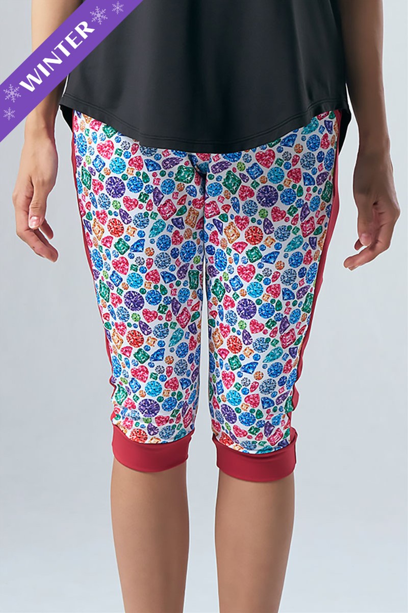 サイド切替ジョガーパンツ＊ダイヤモンドカラー 【フリー】