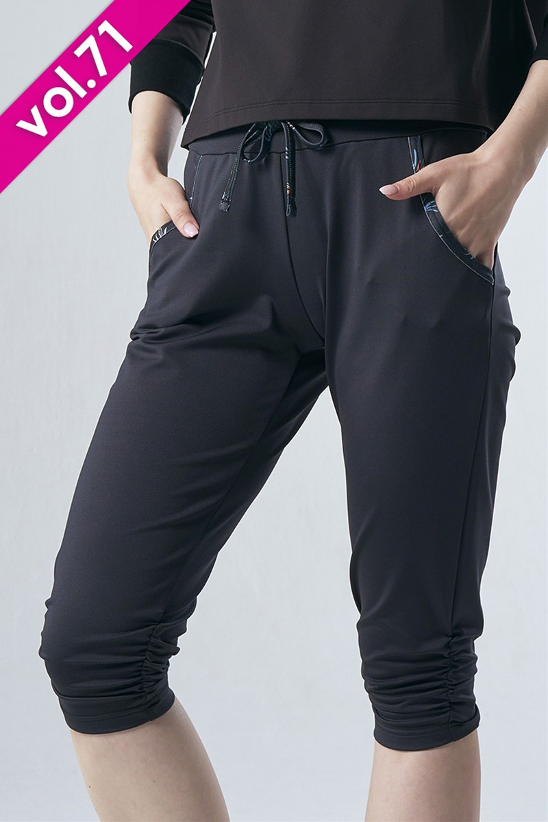 ミカノ　ミカランセ　ギャングスターパンツ フィットネスウェア | 裾サイドギャザーベーシックギャングスター
