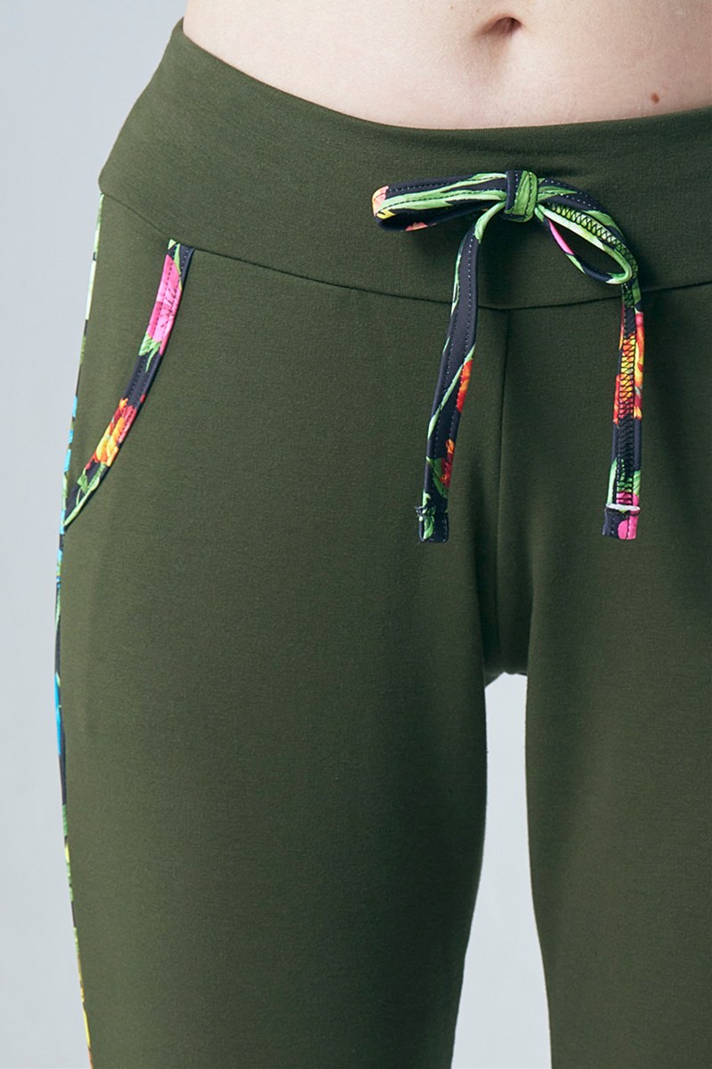 サイド切替ロングギャングスターパンツ アーミーグリーン