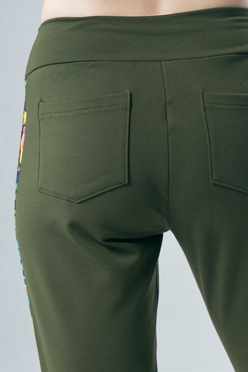 サイド切替ロングギャングスターパンツ アーミーグリーン