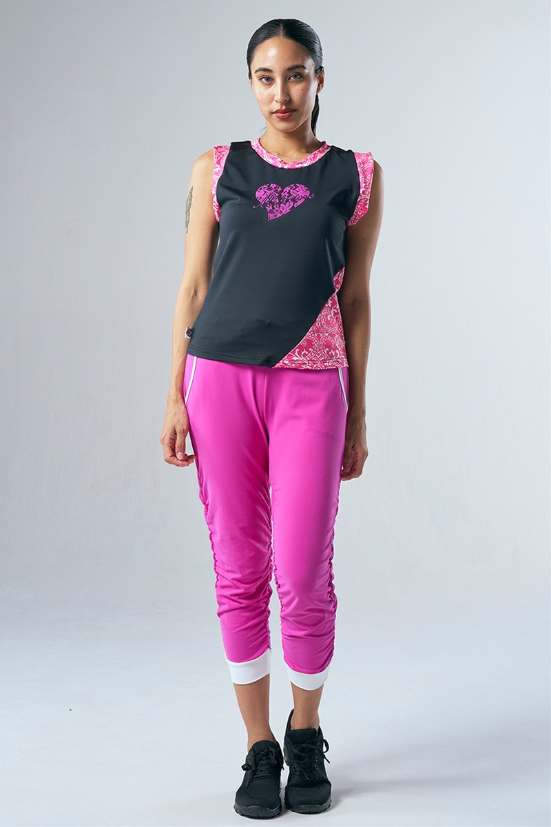 フィットネスウェア | サイドギャザーコンパクトギャングスターパンツ