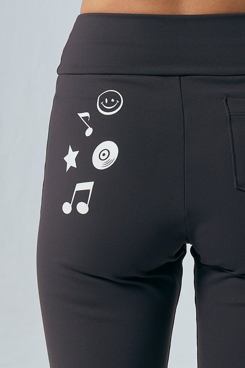 フィットネスウェア | 裾ジップアップブーツカットパンツ＊ブラック