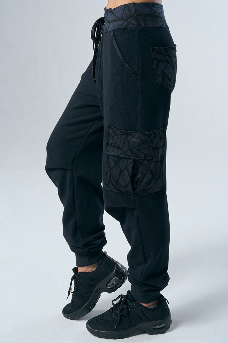 フィットネスウェア | カーゴロングパンツ＊ブラック 【フリー