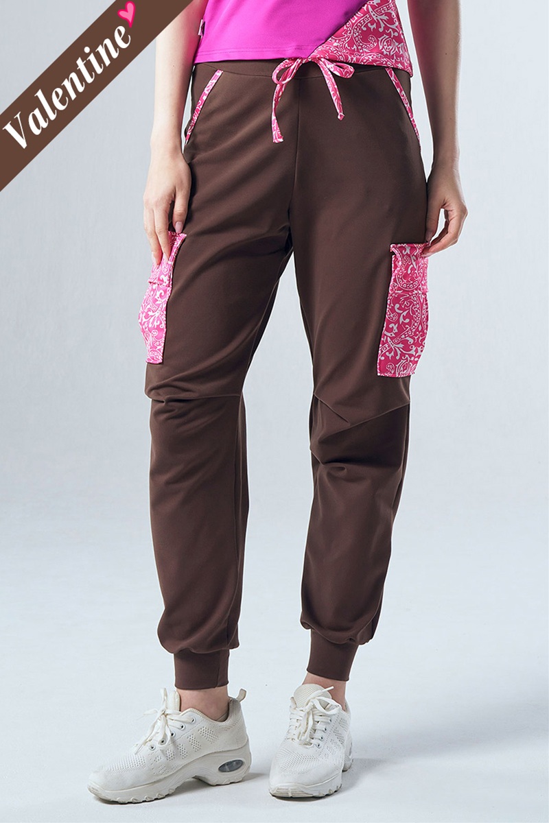 フィットネスウェア | カーゴロングパンツ＊ブラウン 【フリー