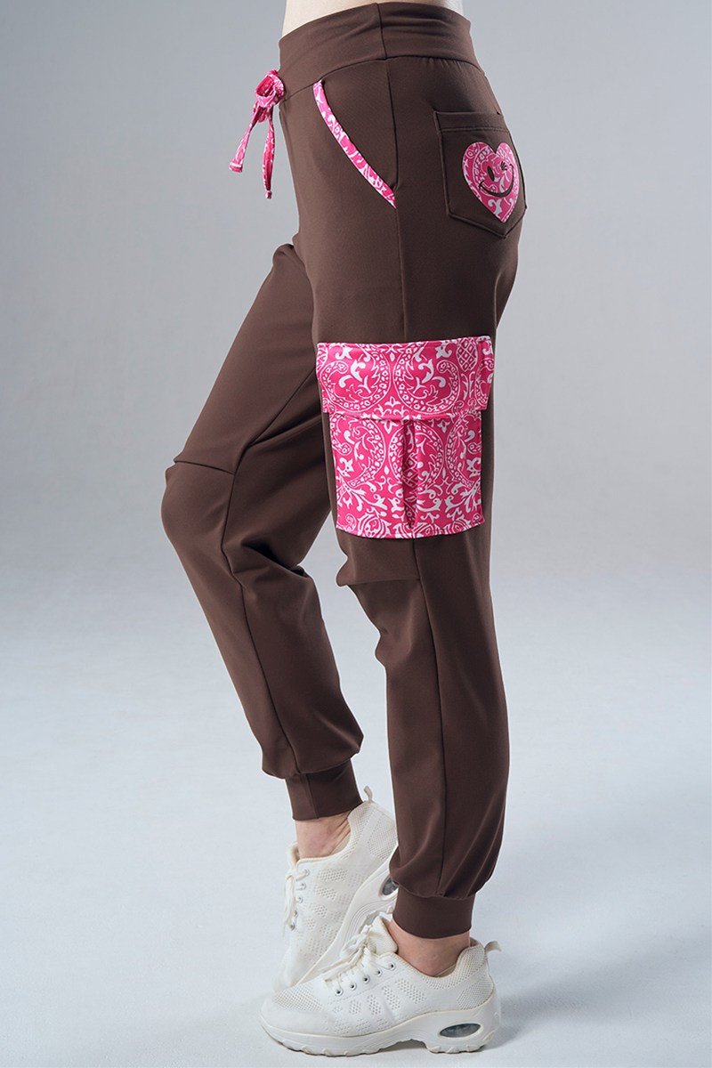 フィットネスウェア | カーゴロングパンツ＊ブラウン 【フリー