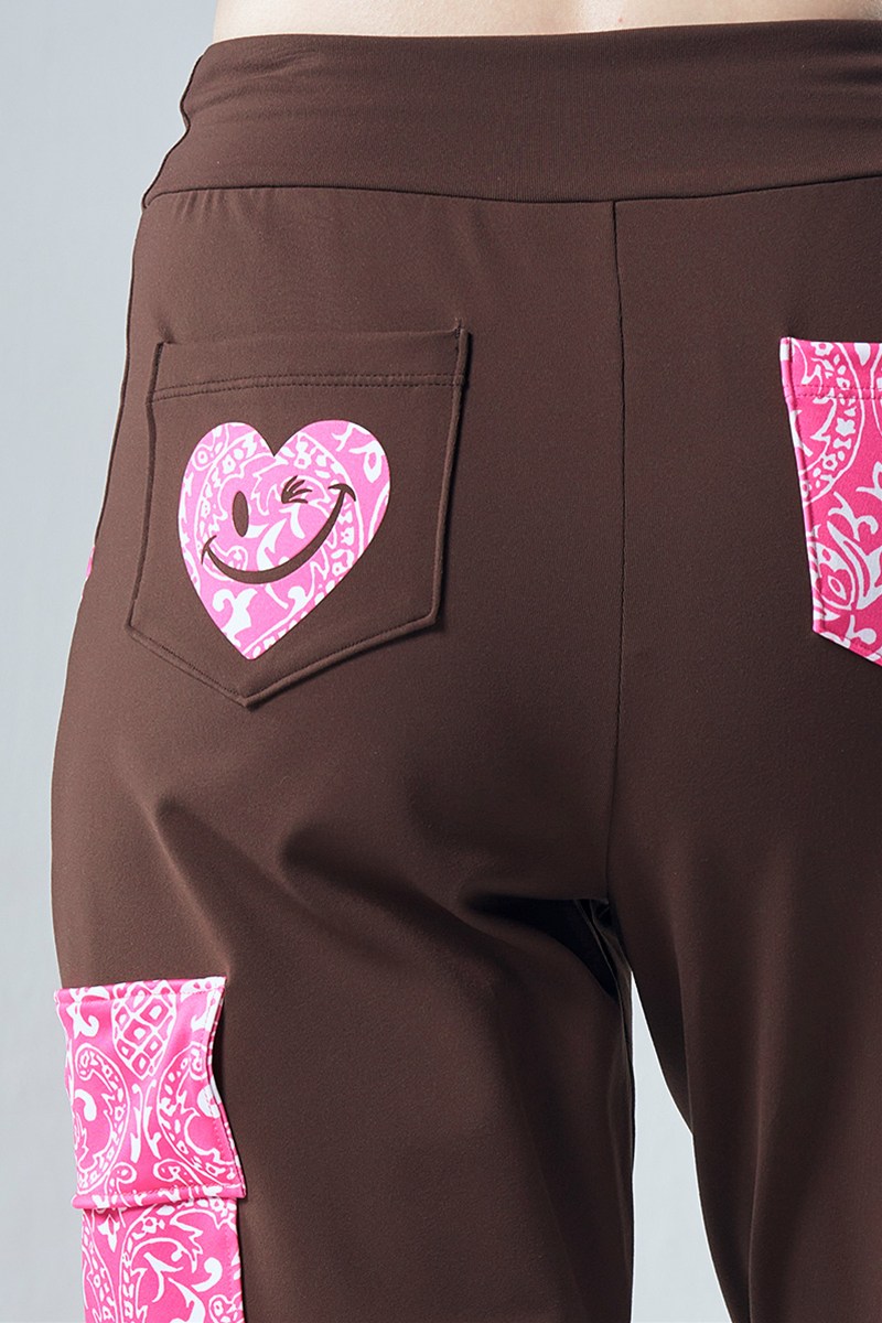 フィットネスウェア | カーゴロングパンツ＊ブラウン 【フリー