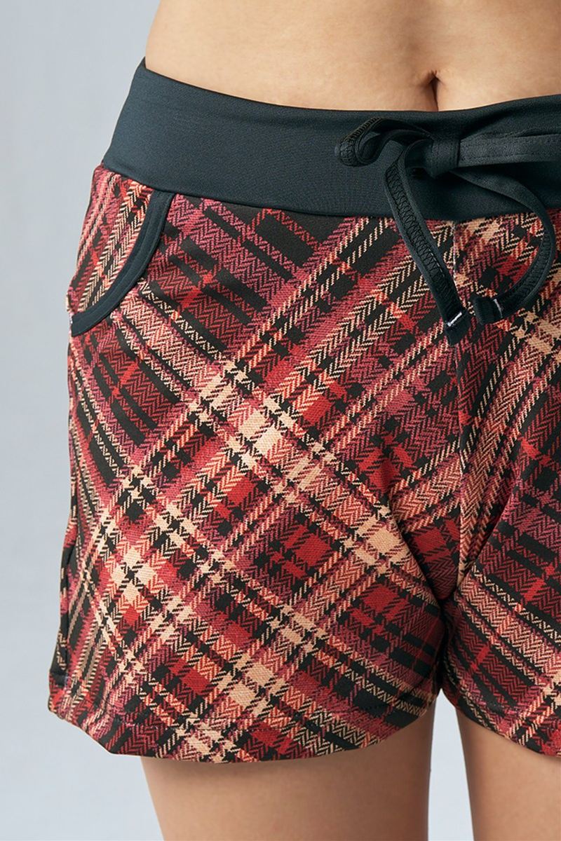 フィットネスウェア | ショートパンツ＊バイアスレッド系 【フリー