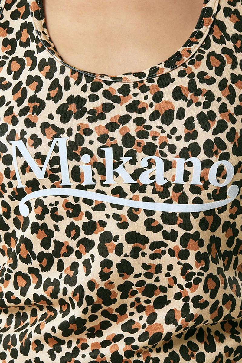 バックメッシュ切替タンクトップ キャメルレパード