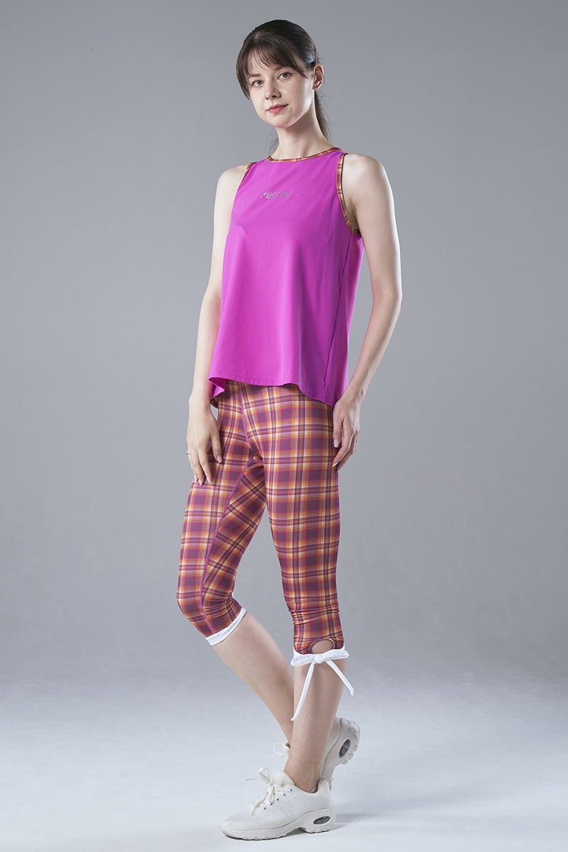 エアリータンクトップ(ラインストーン付) カシス