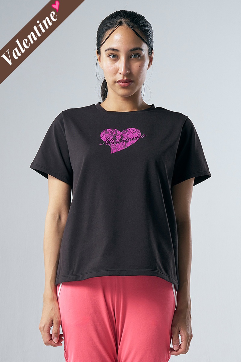 フィットネスウェア | エアリーTシャツ＊ブラック 【フリー