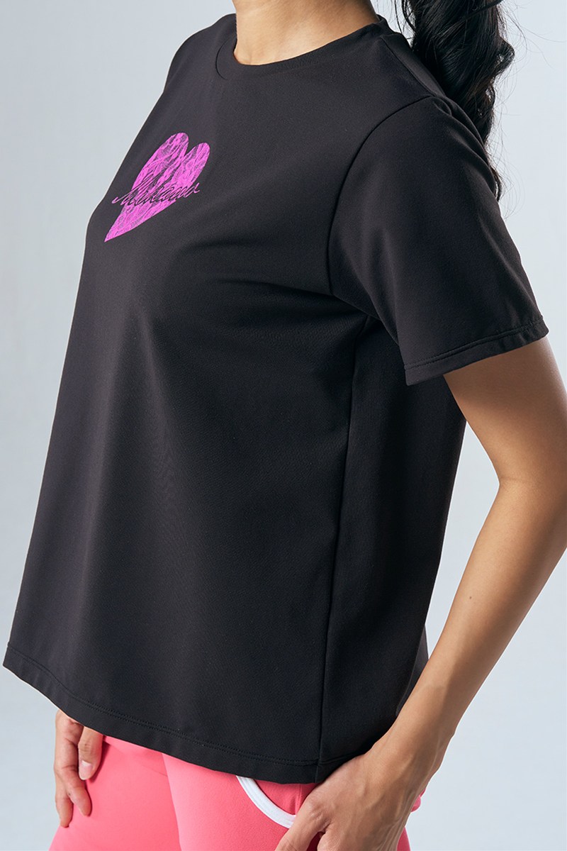 フィットネスウェア | エアリーTシャツ＊ブラック 【フリー