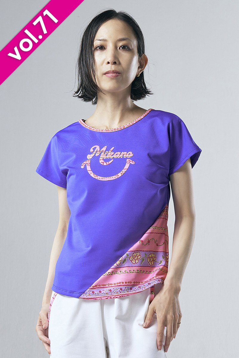 フィットネスウェア | 裾切替エアリーTシャツ＊ロイヤルブルー