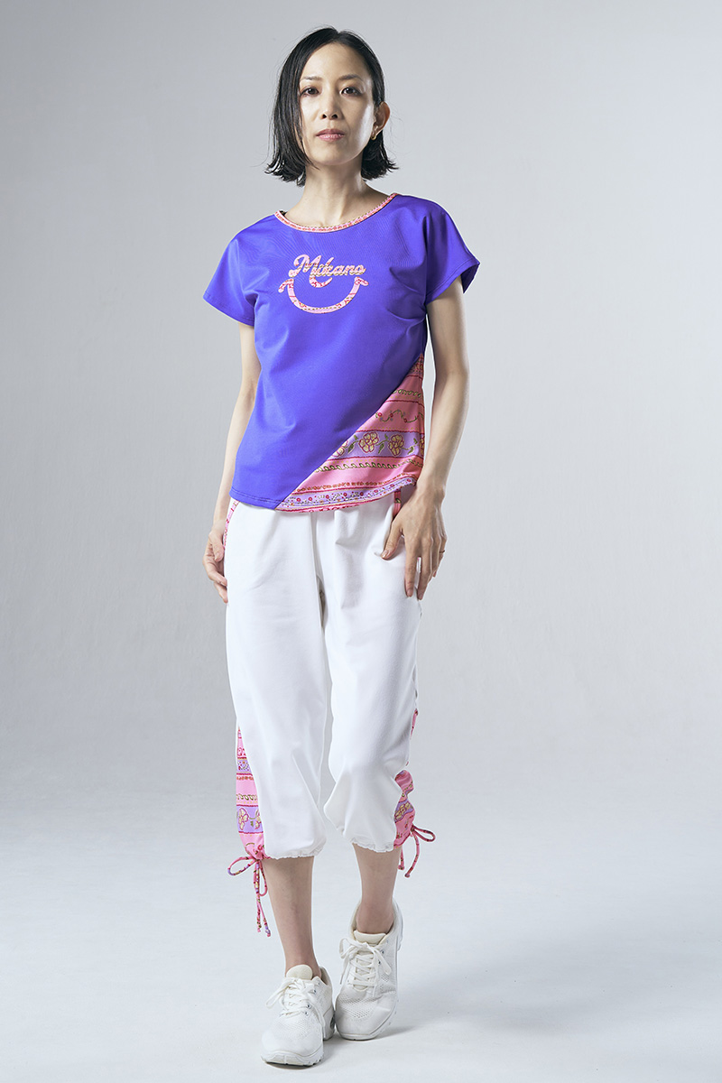 裾切替エアリーTシャツ ロイヤルブルー