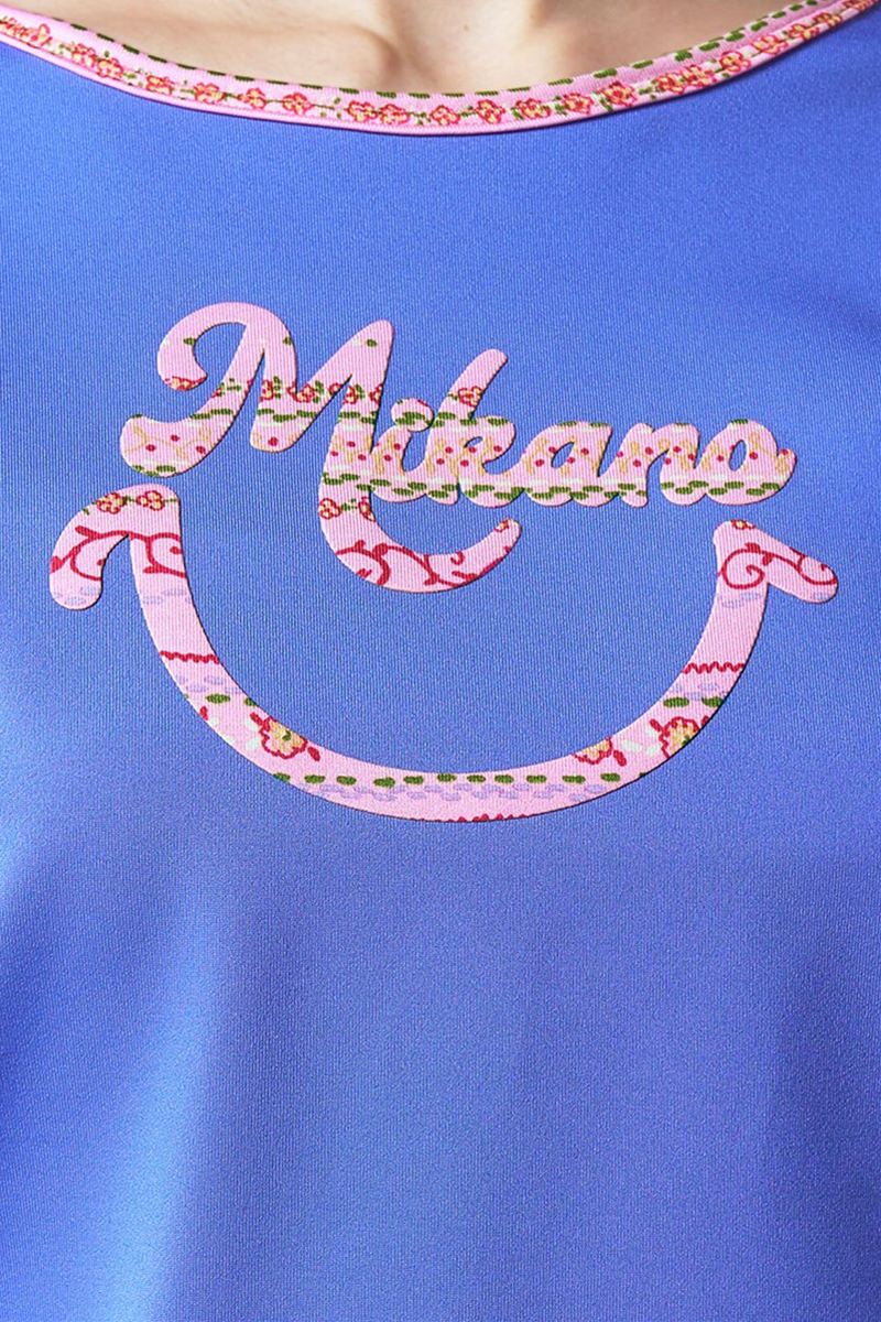 裾切替エアリーTシャツ ロイヤルブルー