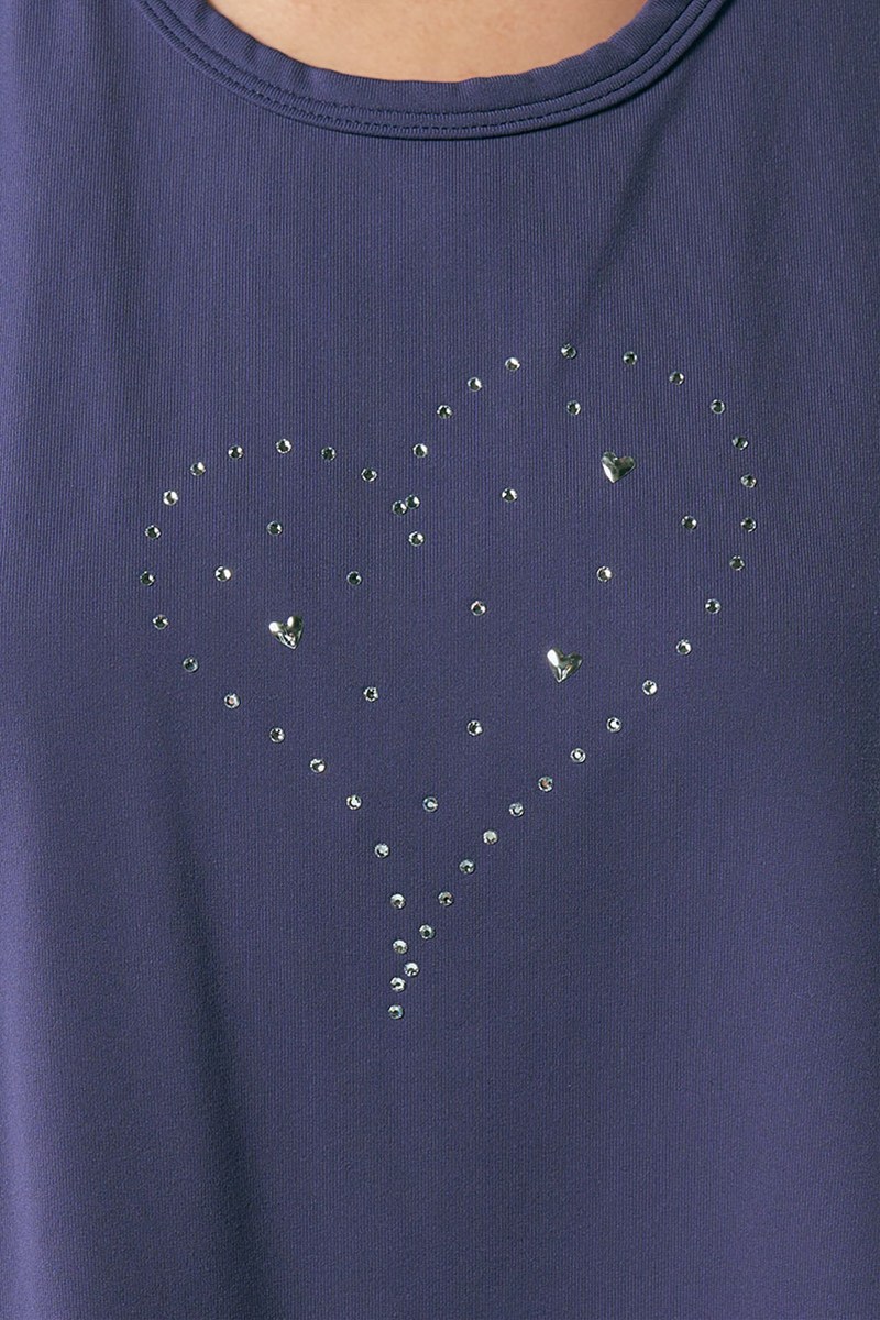 フィットネスウェア | 肩レース切替エアリーTシャツ(クリスタルライン