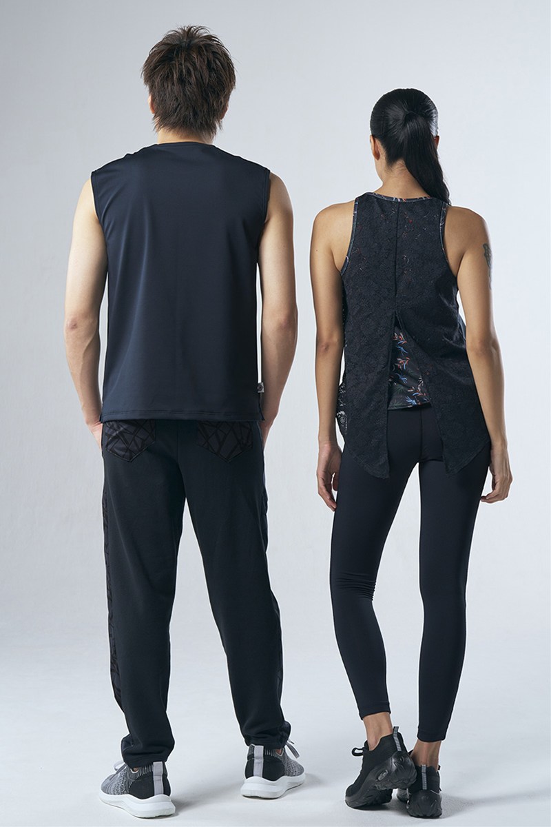 メンズロングパンツ ブラック