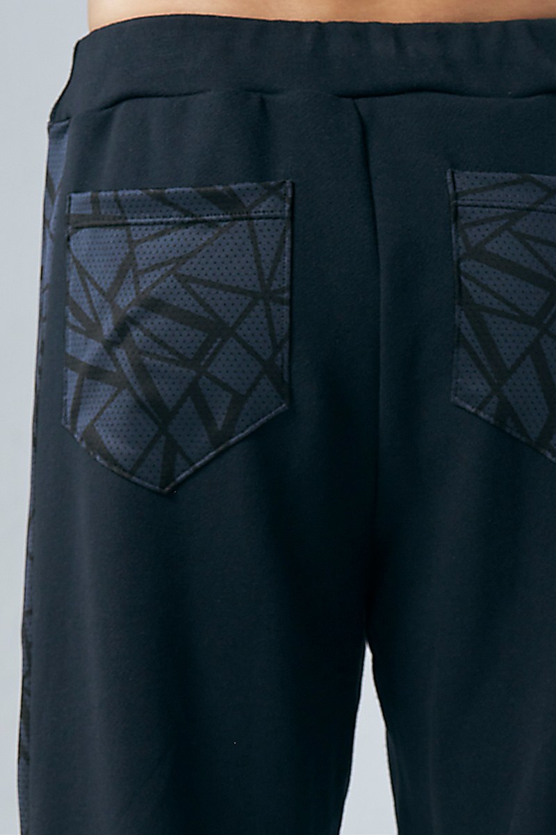 メンズロングパンツ ブラック