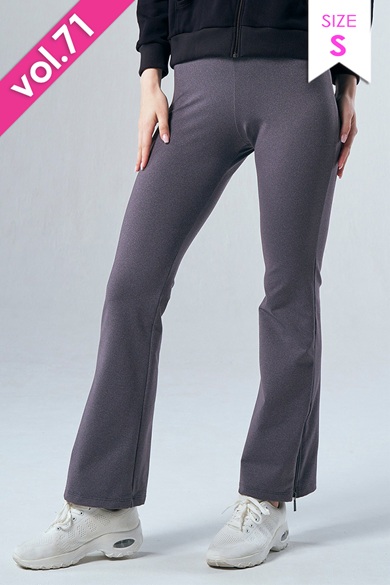 フィットネスウェア | 裾ジップアップブーツカットパンツ＊ブラック