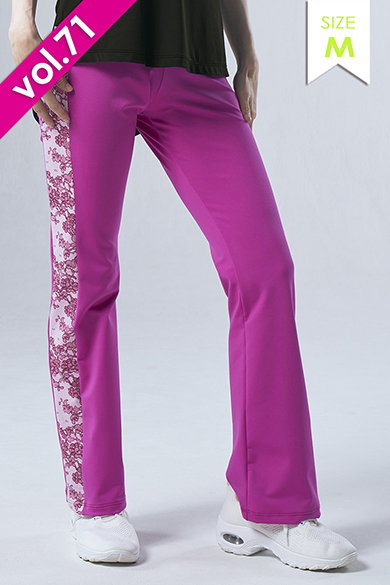 サイド切替ブーツカットパンツ＊カシス 【M】