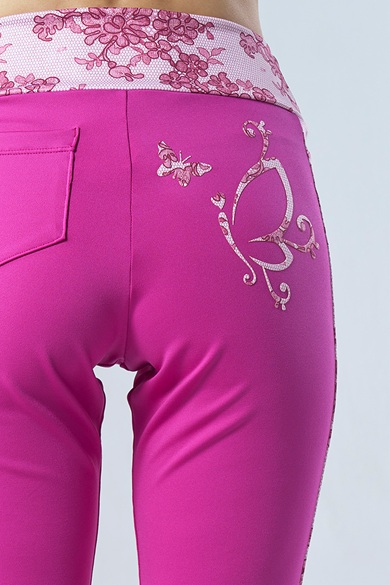 サイド切替ブーツカットパンツ＊カシス 【M】