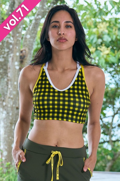 ギンガムイエロー【フリー】