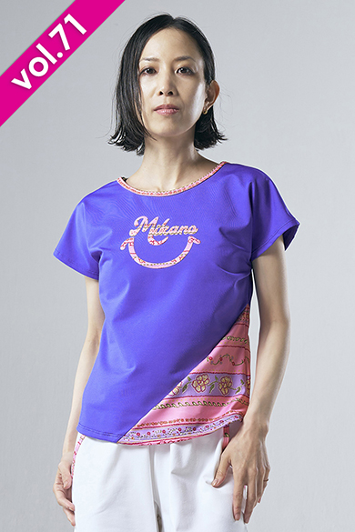 裾切替エアリーTシャツ ロイヤルブルー